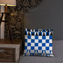 Load image into Gallery viewer, Chess Board Pillow - Blue
