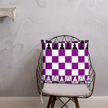 Load image into Gallery viewer, Chess Board Pillow - Purple
