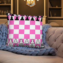 Load image into Gallery viewer, Chess Board Pillow - Pink
