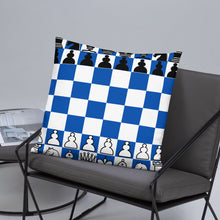 Load image into Gallery viewer, Chess Board Pillow - Blue
