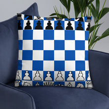 Load image into Gallery viewer, Chess Board Pillow - Blue
