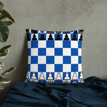 Load image into Gallery viewer, Chess Board Pillow - Blue
